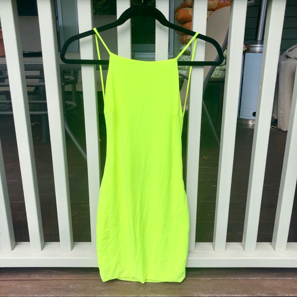 DONATED Neon Green Body-con Dress